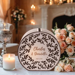 Personalisierte Hochzeit Kartenbox, Holzbox für Karten und Geschenke, Hochzeitsgeschenk für paar, Holzkartenbox, Hochzeitsdekor, benutzerdefinierte Hochzeitsbox
