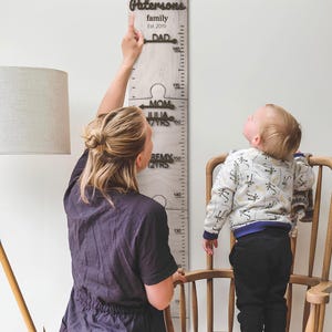 Growth Chart for Girl and Boy, Engraved Wooden Ruler for Toddler, Personalized Nursery Decor, Age Markers Growth Chart Ruler, Handmade Gifts