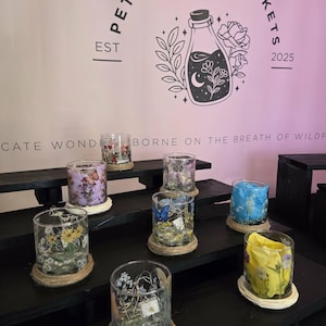 Handmade Glass Votives with String Lights