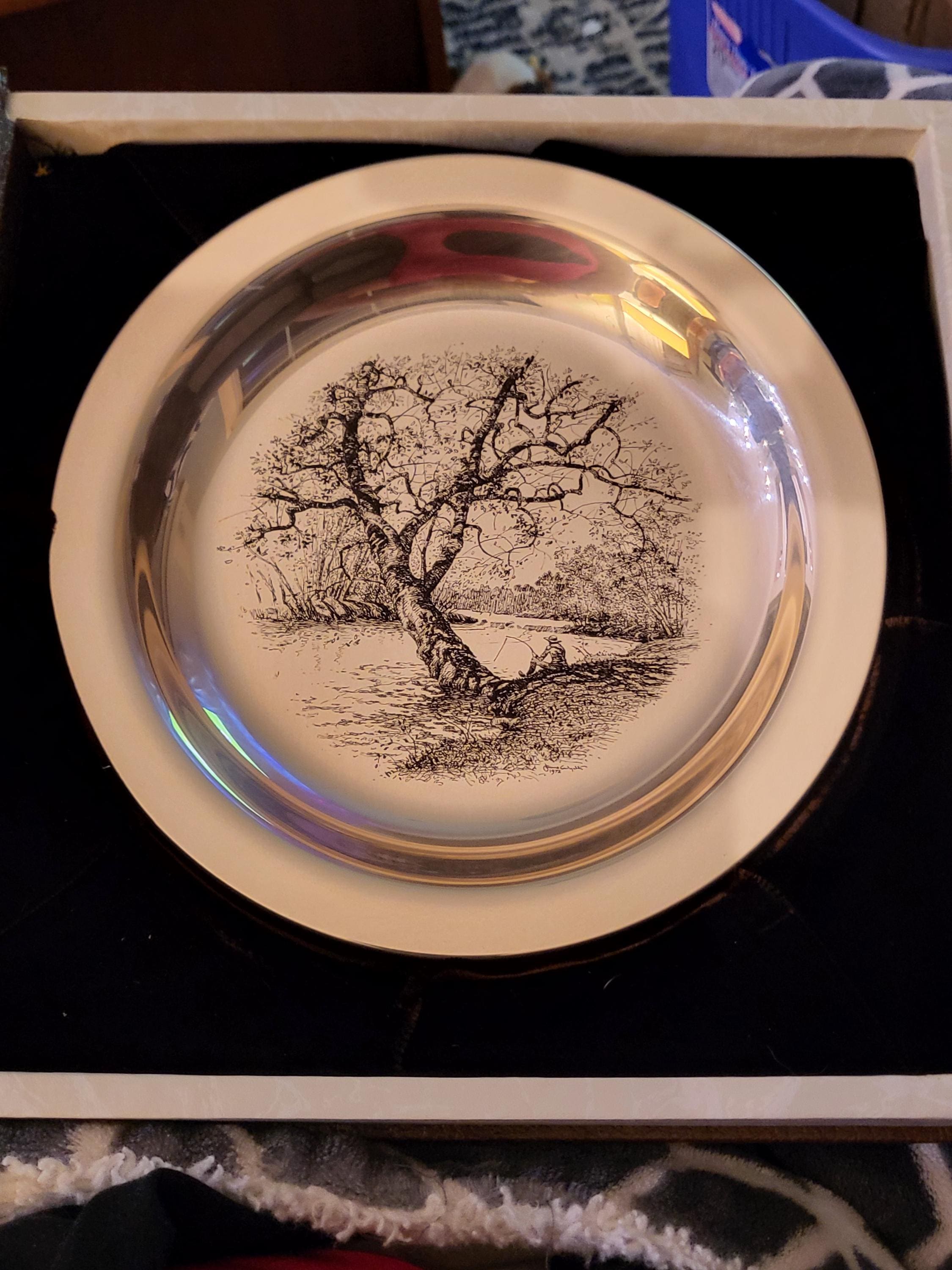 アンティークsterlingプレート Franklin Mint Sterling Plate - Etsy