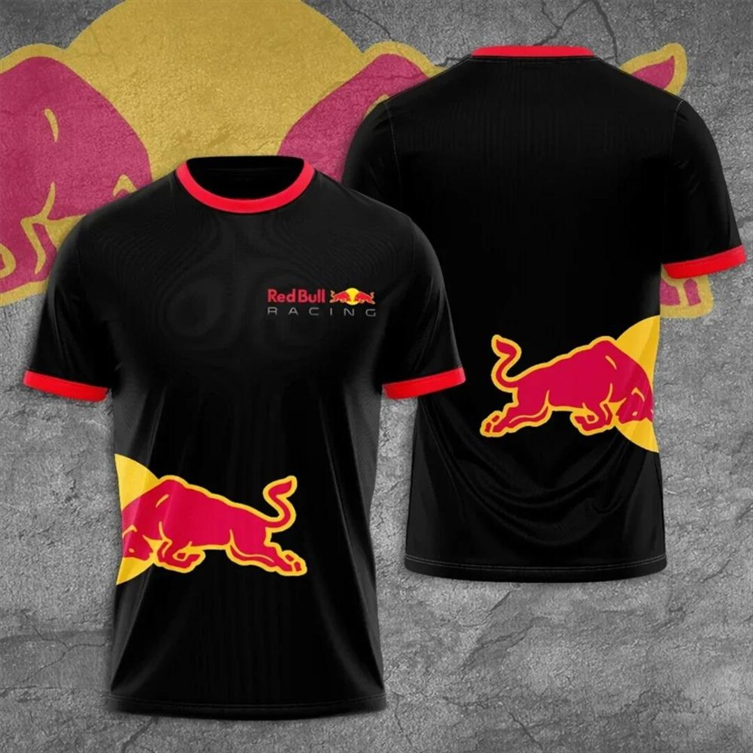 Red Bull Men's Summer T-shirt, Extreme Sports T-shirt, Red Bull 3D ...