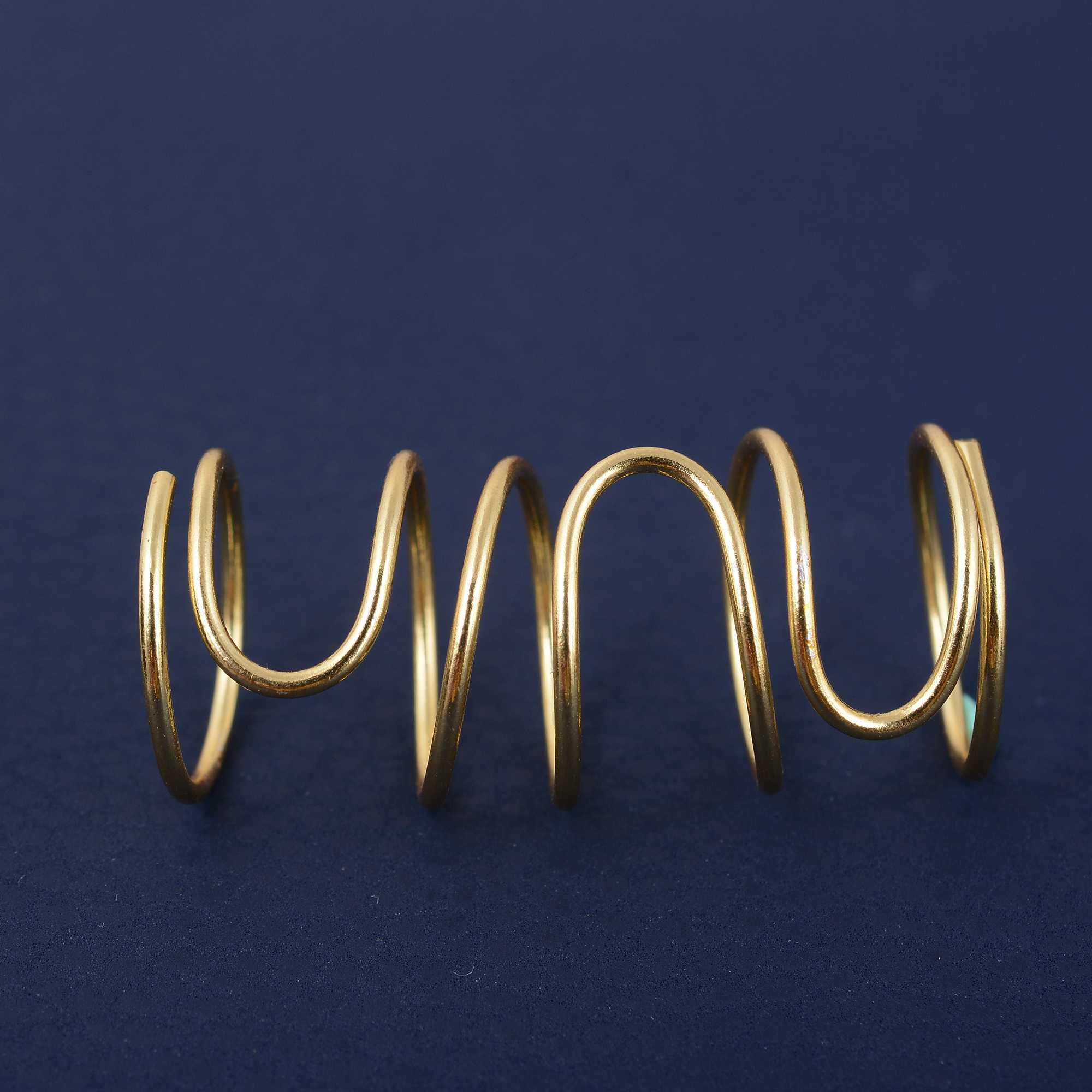 Therapy Rings Soft Arthritis Ring Wavy Spiral Brass – Adjustable Open Band Therapy Ring ...