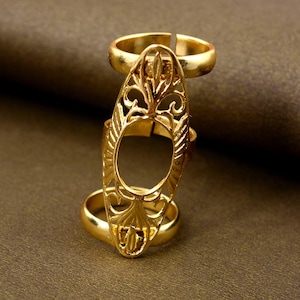 Arthritis Ring Adjustable Brass – Open Design Joint Support Ring for Pain Relief, Elegant Lightweight Finger Splint, Handmade Boho Style