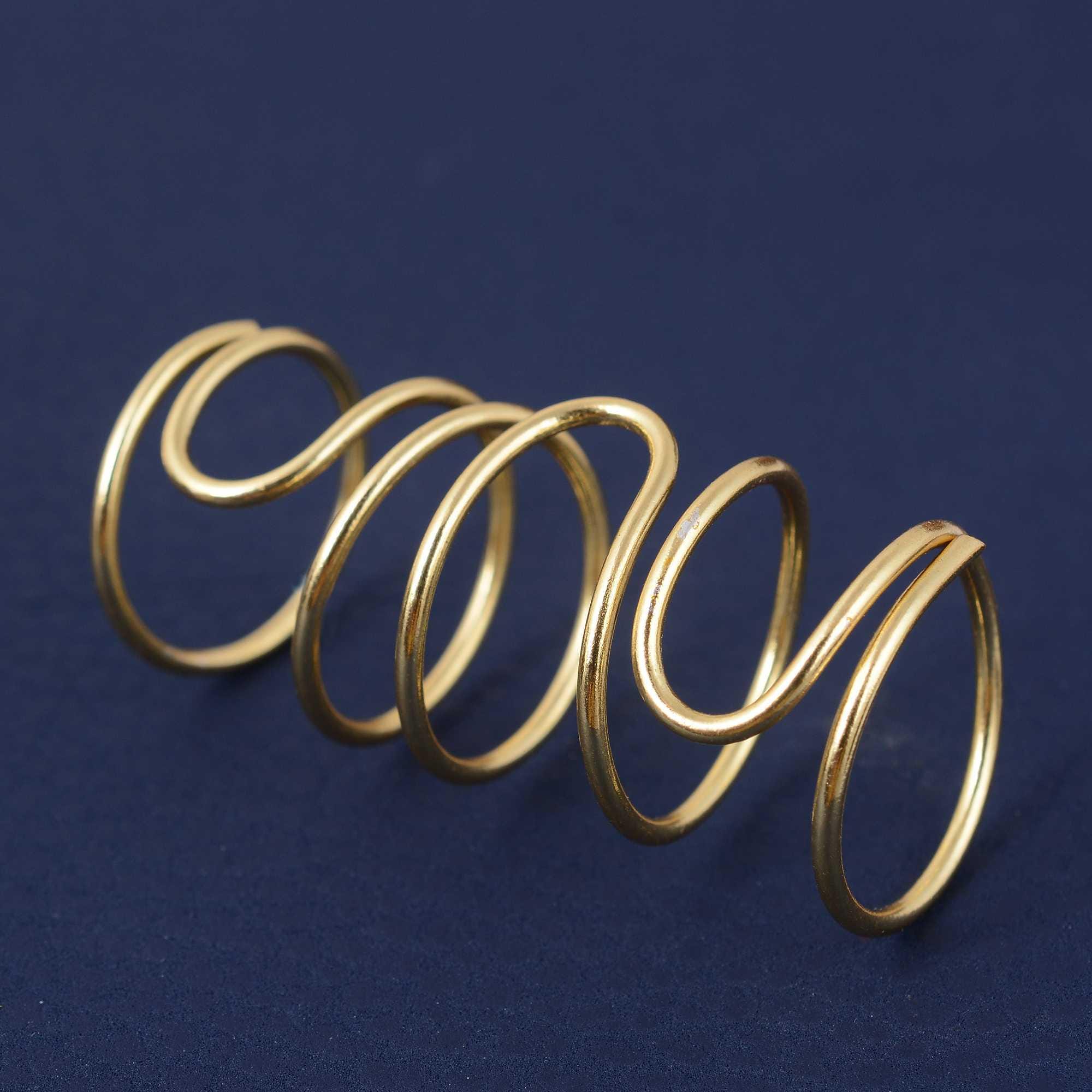 Therapy Rings Soft Arthritis Ring Wavy Spiral Brass – Adjustable Open Band Therapy Ring ...