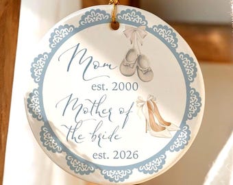 Custom Mother of the Bride Ornament Personalized MOB Gift Wedding Keepsake Gift from Bride Mom Wedding Gift Keepsake for Mom