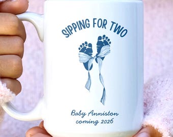 Pregnancy Announcement Mug Custom Mom-to-Be Gift Baby Shower Gifts for Future Mommy First Mother's Day Pregnant Wife Gifts