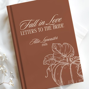 Bridal Shower Guestbook: Fall in Love Custom Fall Theme Bridal Shower Guest Book Letters to the Bride