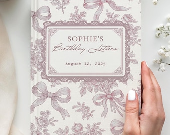 Birthday Letters Book Custom Birthday Journal Letter to my Child Baby Daughter Name Birthdays Memory Gift for Her