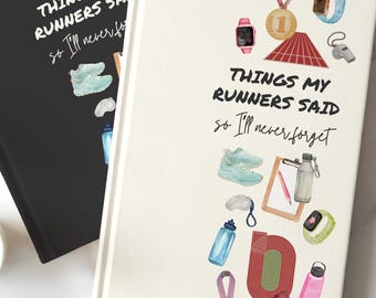 Regalo personalizado para entrenador de atletismo Diario personalizado para entrenador de cross country Cosas que dijeron mis corredores Libro de frases sobre correr Banquete de fin de temporada para entrenadores
