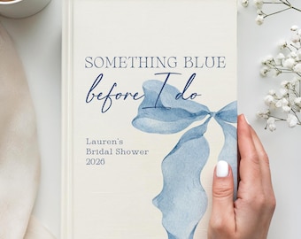 Etwas Blaues Gästebuch für den Junggesellinnenabschied, personalisiertes Gästebuch für den Junggesellinnenabschied, individuelle Briefe an die Braut