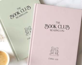 Book Club Reading Log Personalized Reader Club Journal for Book Lovers, Quote Notebook Galentines Gift Mothers Day
