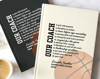 Basketballtrainer-Tagebuch, personalisiertes Dankeschön-Geschenk für Basketballtrainer zum Saisonende, Anerkennung für den Mentor des Basketballteams