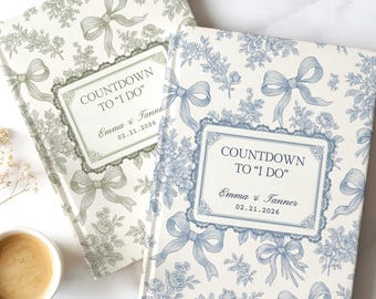 Wedding Planner Personalized Engagement Journal Custom Bride to Be Gift Engaged Notebook with Name Wedding Planning Book