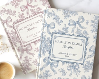 Custom Recipe Book Personalized Newlywed Cookbook Wedding Gift for Bride and Groom Name Recipe Book Family Cooking Journal for Couples
