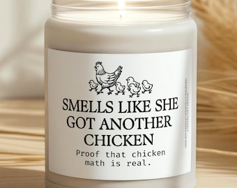 Chicken Lover Candle: Funny Farmhouse Gift for Chicken Owners Homesteaders Gifts for Mom