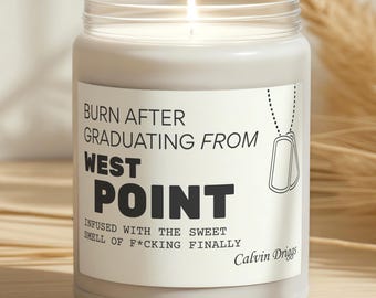 West Point Graduation Candle Custom United States Military Academy Graduate Gift for Son Grandson USMA Grad