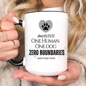 Personalized Dog Adoption Coffee Mug, Custom Dog Gotcha Day Gift, Pet Owner Gifts, Dog Puppy Lover