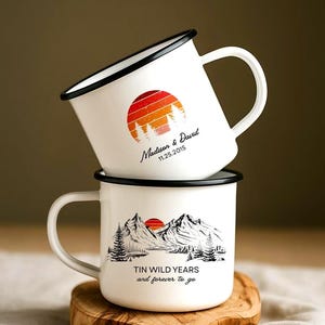 Zinn Jahre Lager Becher Benutzerdefinierte Zinn Jahr Jubiläumsbecher für Paare Individueller Ehemann Geschenk Personalisiertes Jubiläumsgeschenk für Frau glücklich 10