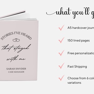 Personalized Case Manager Gift Custom Writing Journal for Licensed Clinical Social Worker LCSW Gifts Therapist Office Mental Health Book image 4