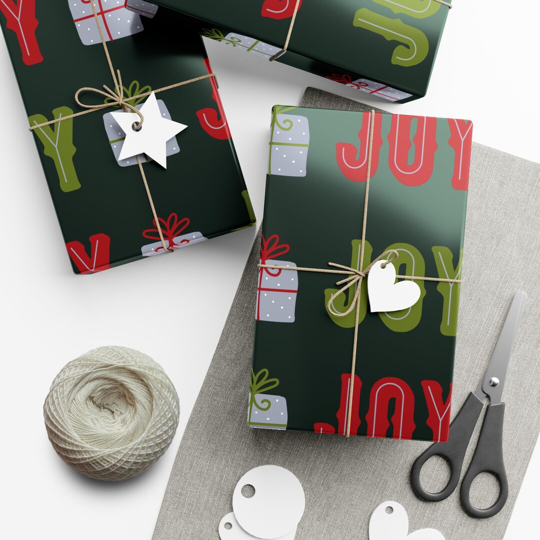 Festive Gift Wrap Paper: Joyful Holiday Designs, Eco-friendly - Etsy