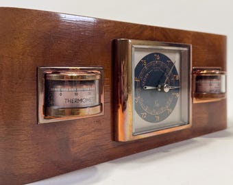 Art Deco weather station / Bauhaus / Lufft 711, vintage weather station - barometer, thermometer, hygrometer, Germany 1930