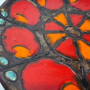Vintage Ruscha ceramic wall plate 717/2, Fat Lava design, 1960s/70s