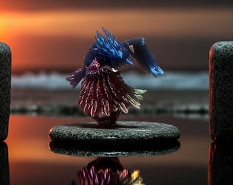 Articulated Phoenix – Color-Shifting 3D Printed Fidget Bird – Mythical Desk Pet, Fantasy Gift, Firebird Figurine