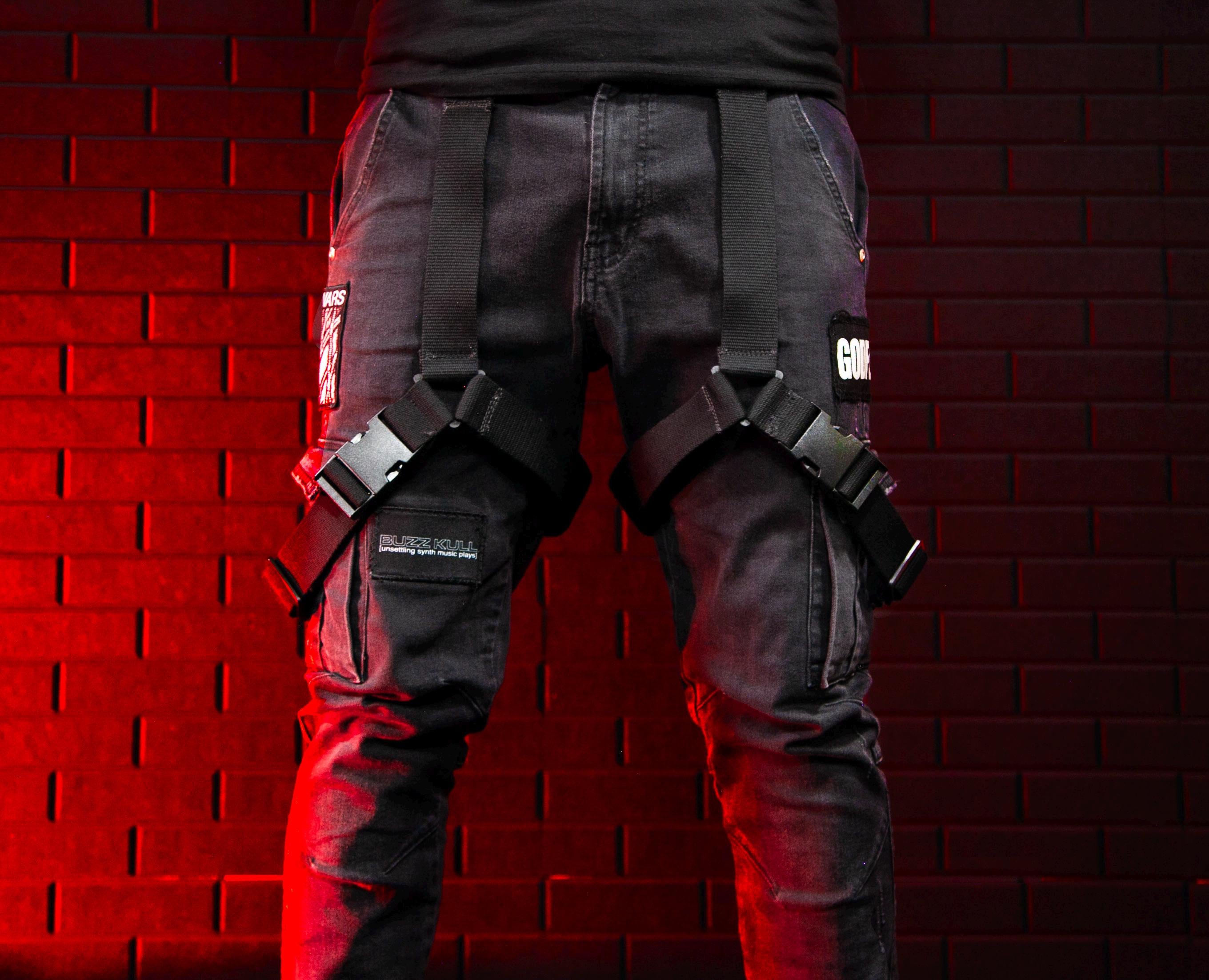 【meer. 】STRAP PANTS GRY Strap Pants - Etsy
