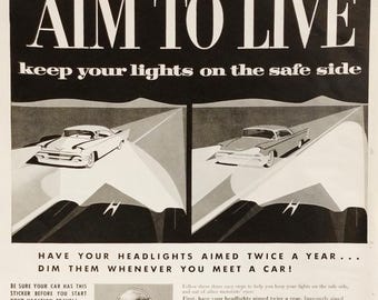 1958 General Motors Ad - Vintage Life Magazine Print