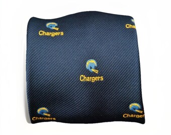 VTG Chargers NFL Football Helmet Tie Brittania 925CL Blue Yellow Helmet Suit