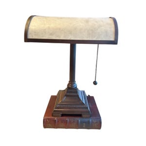 Metal Lamp Oyster Shell - Vintage 14" Pull String Light Swivel Shade Excellent