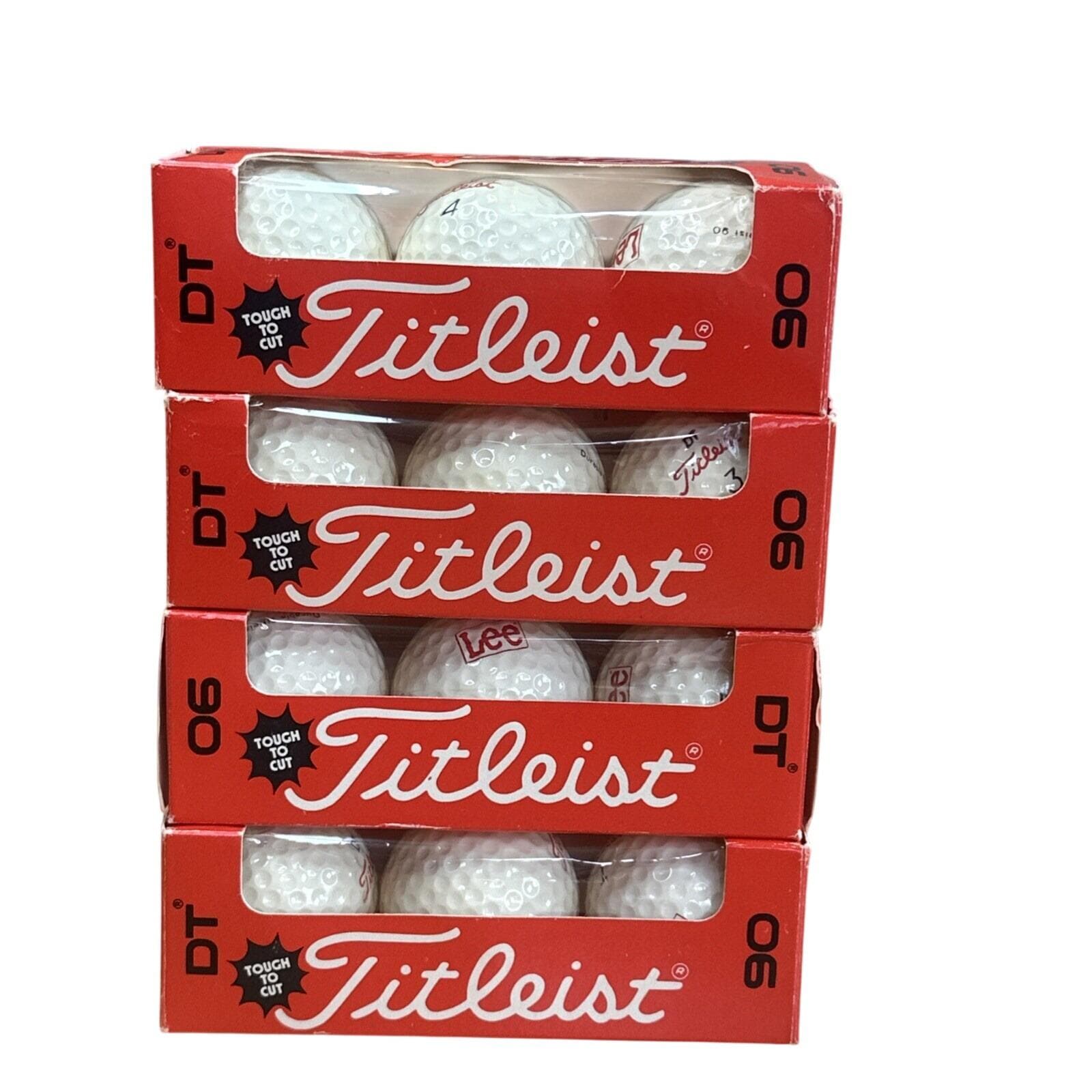 RARE Vintage Titleist DT 90 Golf Balls (12) Lee Stamp 1-4