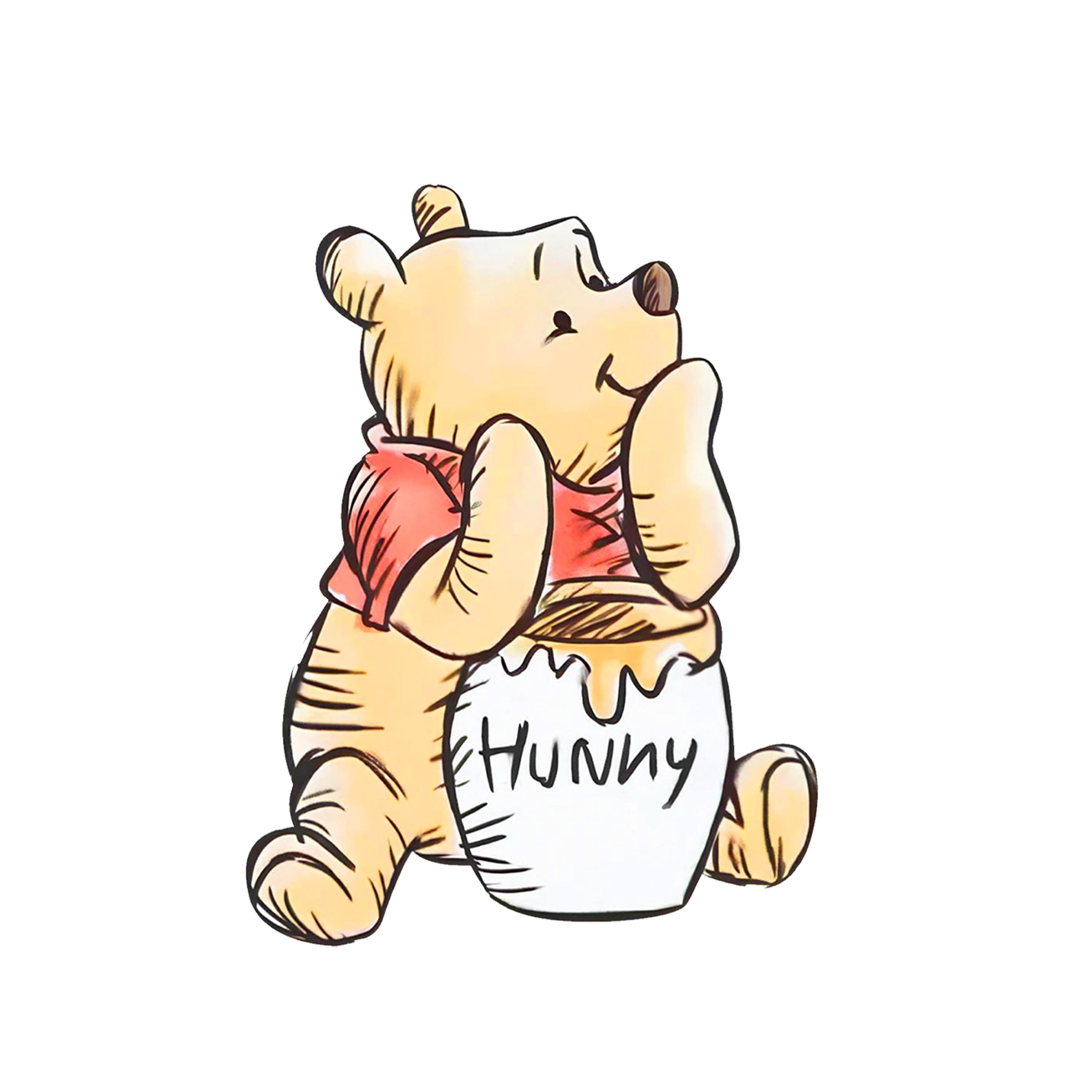 classic pooh bear png , pooh bear clipart, classic bear with honey jar bundle  pooh bear jar sublimation 5 png file instant download svg n/a