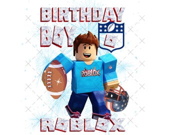 Customizable American Football birthday png Roblox  football Birthday boy PNG Roblox  football birthday 5png bundle family  Player png Files