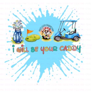 Customizable Daddy&#39;s Little Caddy PNG, Golf Daddy clipart Daddy&#39;s favorite Caddy png Kids Golfing  Dad Golfing 5 family bundle design set