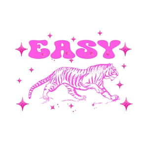 5 Easy TigerVintage  PNG, Retro Boho Distressed Tiger PNG, Trendy Aesthetic Shirt PNG, Easy Tiger png, Hippie png Instant Download bundle
