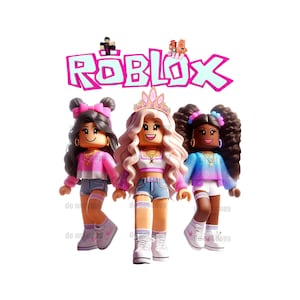 Roblox girls party png bundle , roblox girls clipart png ,white blonde roblox png black roblox girl asian roblox girl png  party decore5png