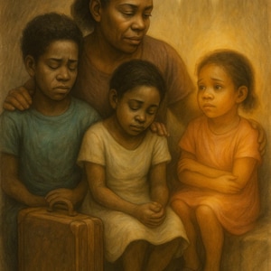Protective Embrace Through Time | Inner Child Healing Art Print (8x10” PNG)