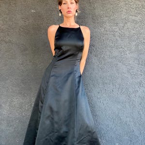 blue dress for baby girl Vintage 90s Brown Linen High Neck Dress: Yasmeen Ghauri Vibes with a C –  Dusted Archive