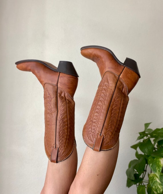 Laredo Vintage Caramel Toned cowboy boots SZ 7.5