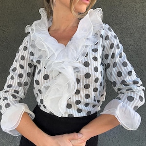 White Clown Blouse - Etsy