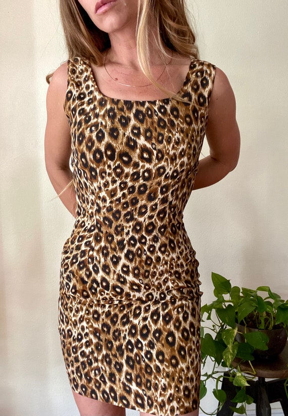 Classic 90s Cheetah mini dress