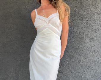 50’s cotton blend eyelet slip dress SZ 34 bust