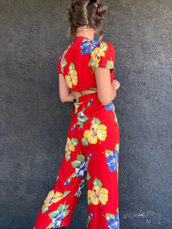 1930’s 30’s 1940’s 40’s cold rayon Hawaiian Beach… - image 2