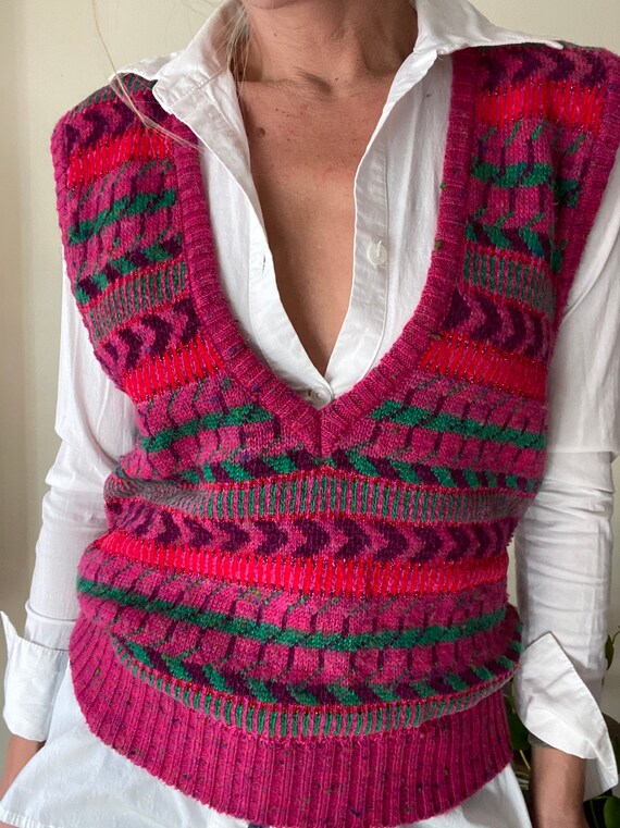 Acrylic wool blend Sweater vest