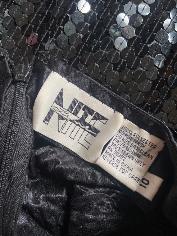 80’s sequin sparkle open back Size Medium - image 5