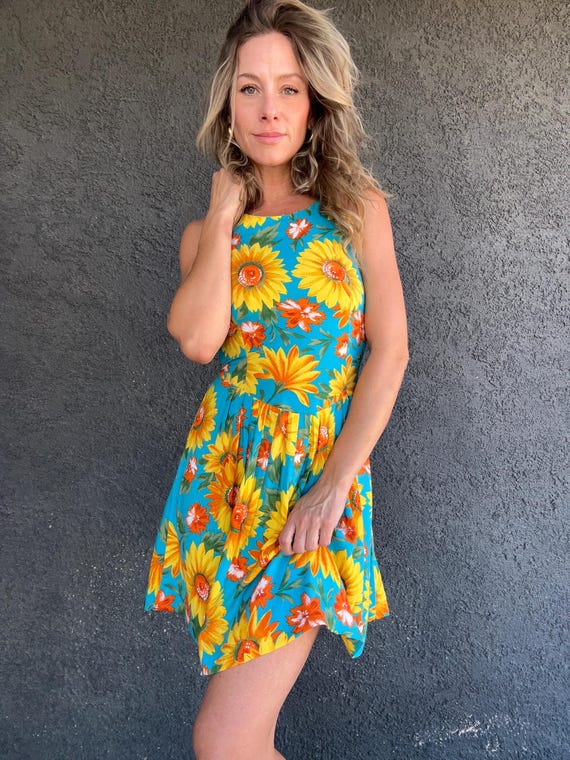 sunflower fitted dress Mommy and Me Sunflower Mid-sleeve Fitted Dresses Agloryz
