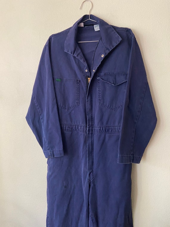 Worksite thrashed Navy Coveralls