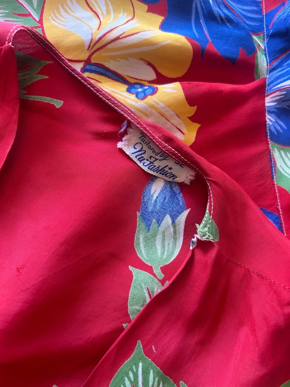 1930’s 30’s 1940’s 40’s cold rayon Hawaiian Beach… - image 6