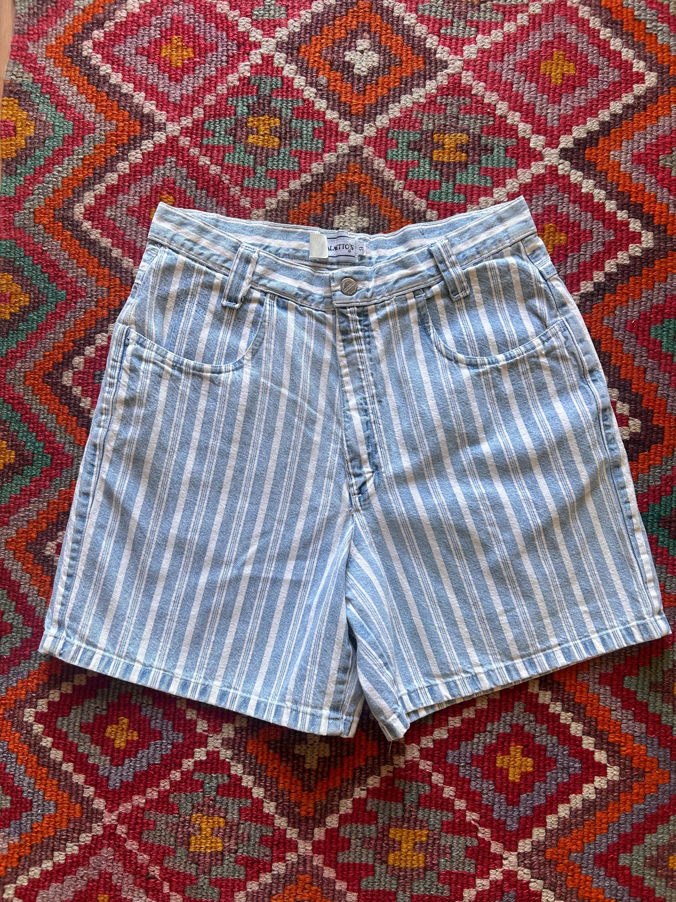 90s Striped Jorts - Etsy
